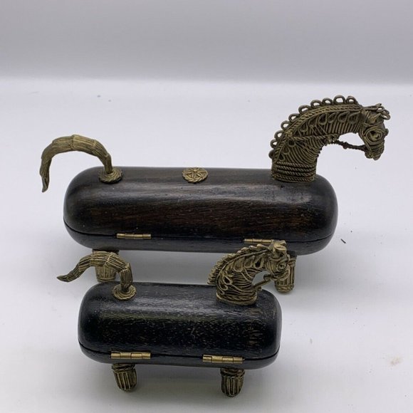Vintage hinged-box horses - Picture 5 of 13